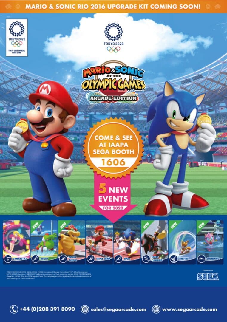 Mario & Sonic at the Olympic Games Tokyo 2020: Arcade Edition Image