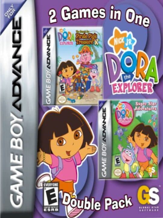 2 Games in One Double Pack | Dora the Explorer: Pirate Pig's Treasure & Dora the Explorer: Super Star Adventures cover art