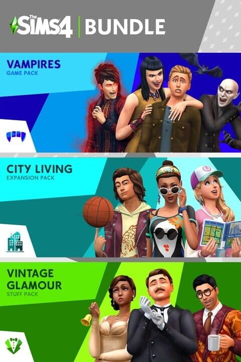 The Sims 4: Bundle - City Living, Vampires, Vintage Glamour Stuff cover art