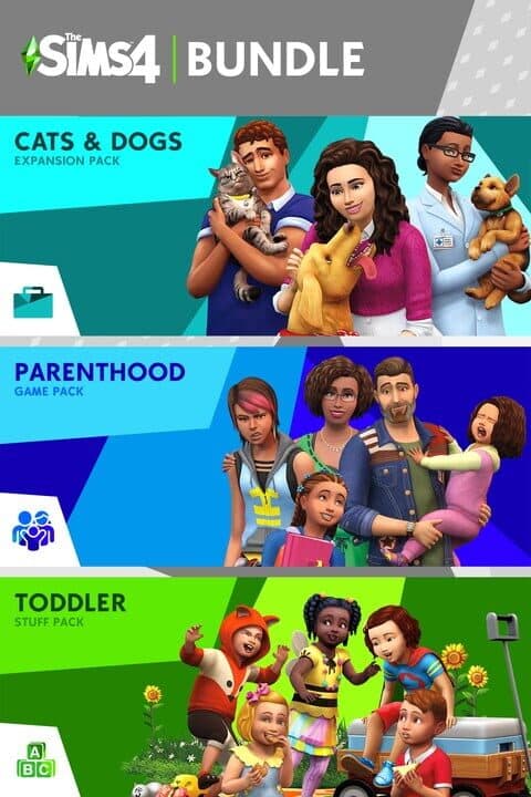 The Sims 4: Bundle - Cats & Dogs, Parenthood, Toddler Stuff cover art