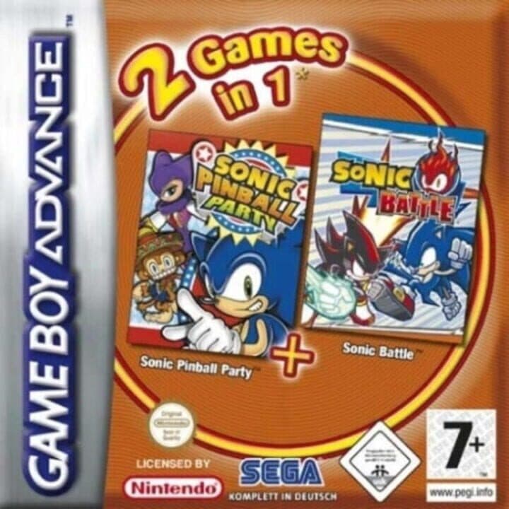 2 Games in 1: Sonic Pinball Party + Sonic Battle cover art