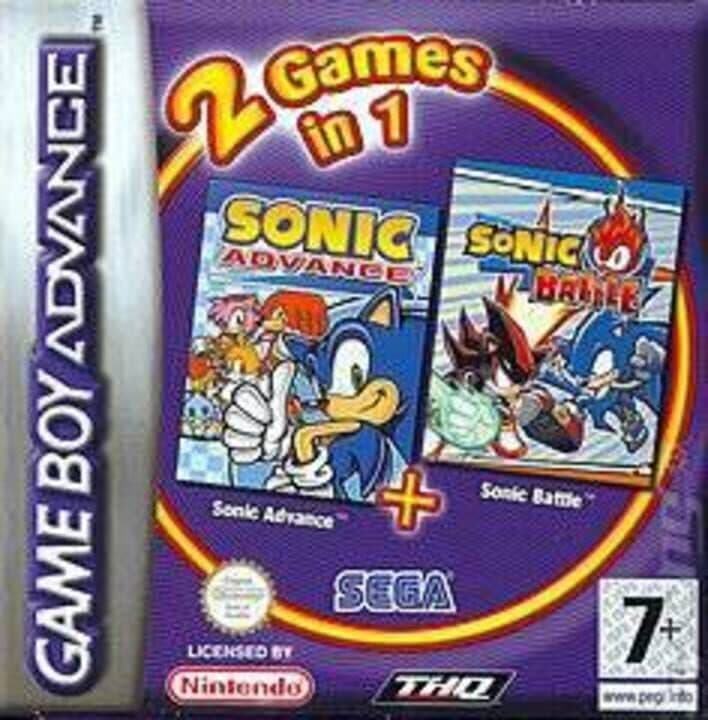 2 Games in 1: Sonic Advance + Sonic Battle cover art